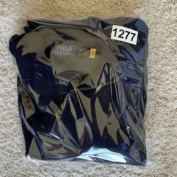 Polo Ralph Lauren Mens 3XB Navy 1/4 Zip Pullover Sweater Quiet Luxury Minimalist - Picture 11 of 11